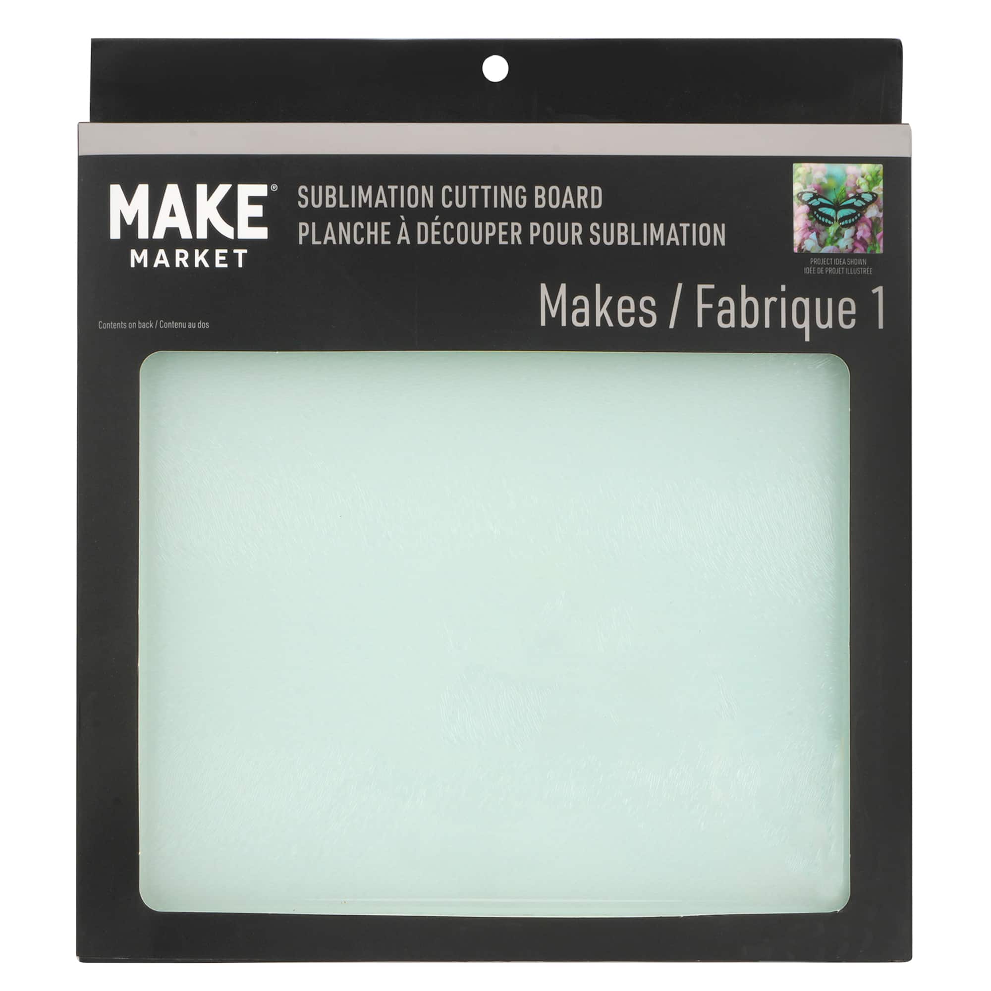 12 Pack: 9" x 9" Square Tempered Glass Sublimation Cutting Board by Make Market®